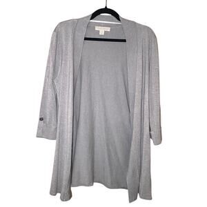 Laura Ashley Gray Cardigan - Women's Medium - New with Tags